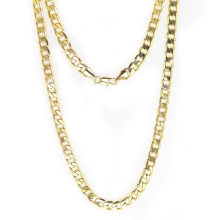 Brass Chain Necklace/in 14K 18K Gold Fashion Jewelry/Women/Men Gift